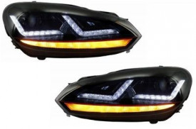 Faruri Osram LED compatibil cu VW Golf 6 VI 2008-2012 cu Stopuri LEDriving Semnal Dinamic - Img 3