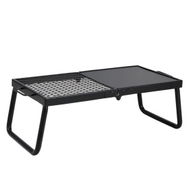 Gratar pliabil camping cu picioare, plasa de otel rezistent, 57x28, 5x23 cm, geanta de transport, pentru gatit flacara deschisa - Img 8