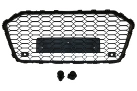 Grila Bara Fata compatibil cu Audi A6 C8 4K 2018-> RS6 Design Negru Lucios - Img 4