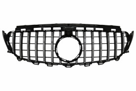 Grila Centrala compatibil Mercedes E-Class W213 S213 C238 2016-2019 GT-R Panamericana Design Negru Crom Cu Camera 360