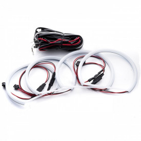 Kit Angel Eyes LED COTTON compatibil cu BMW E46 cu Far ZKW fara lupa si fara Xenon din Fabrica 2x131mm + 2x146mm - Img 1
