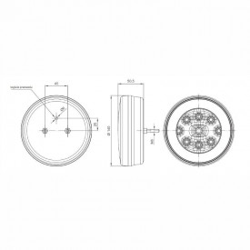 Lampa ceata 2 suruburi, LED, cu pozitie, rotunda, FT-111-LED Fristom - Img 5