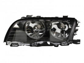 Lampa frontala Stanga H7/H7, electric, cu motor, culoare negru compatibil BMW seria 3 E46 1998-2001 - Img 1