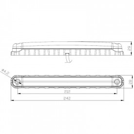 Lampa gabarit tip neon, LED, alba, 12-36V, FT-029-B Fristom - Img 3