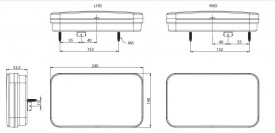 Lampa stop stanga LED, cu 6 functii, 12-36V, FT-370 Fristom - Img 2