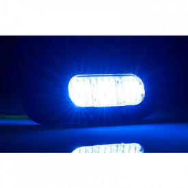 Lampa stroboscop albastra, 12/24V, 3 LED-uri in grila, FT-210 Fristom - Img 2