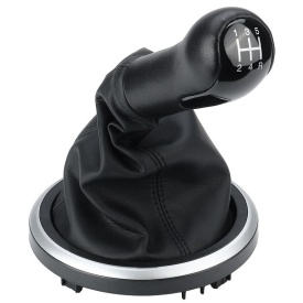 Manson schimbator piele ecologica cu nuca in 5 viteze compatibil Ford Fiesta 2001-2008, Fusion 2002-2012, negru - Img 4
