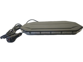Mini Rampa Girofar profesionala, prindere cu magnet,12-24V, 65W, lungime 38 cm, culoare portocalie, E-Mark E9 - Img 3