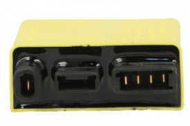 Modul de aprindere CDI bobina de inductie 2T compatibil cu Piaggio 125cc, galbena - Img 2