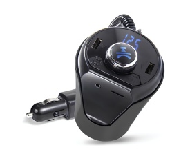 Modulator FM Auto Multifuncțional BX6 Design tip pahar, dual USB, Hands-Free