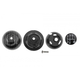 Nuca schimbator de viteze compatibil cu Fiat 500 2007-2023, 5 trepte, carbon - Img 3