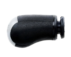 Nuca schimbator de viteze compatibil cu Ford Focus II 2003-2012, Focus C-Max 2003-2010, Galaxy 2006-2015, Mondeo 2000-2007, Transit 2006-2013, 5 trepte, piele ecologica, culoare argintiu - Img 3