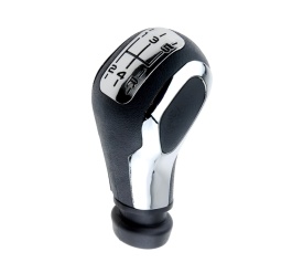 Nuca schimbator de viteze compatibil cu Peugeot 2008 2013-2019, 206, 207, 3008 2009-2016, 307 2001-2009, 308 2007-2014, 406, 407, 5008 2009-2017, 607, 807, Partner 2008-2018, 5 trepte, culoare negru cu crom