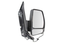 Oglinda retovizoare completa, (manual, convexa, crom) parte montare DREAPTA compatibil cu FORD TOURNEO CUSTOM 2012->
