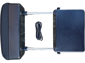 Organizator auto cu suport tip cotiera, negru cu cusatura neagra, incarcare wirelles - Img 6