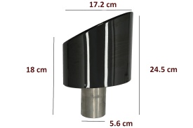 Ornamente Evacuare compatibil cu Audi A4 B9 2016-2019 A5 F5 2017-2019 Negru - Img 7