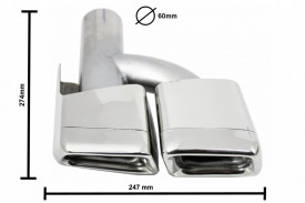 Ornamente Evacuare Toba compatibil cu Mercedes S63 E63 W221 W164 W166 CLS ML - Img 5