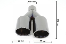 Ornamente Tobe Evacuare compatibil cu BMW Seria 3 E46 E90 E92 E93 F30 F31 Seria 4 F32 F33 F36 Seria 5 E60 F10 F11 G30 Seria 6 F06 F12 F13 M3 M5 M-Power Design - Img 6