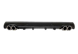 Pachet exterior aero universal, prelungire bara fata si praguri laterale negru cu buza neagra si difuzor cu tipsuri rotunde - Img 4