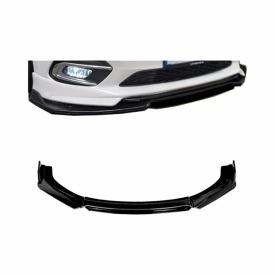 Pachet exterior Prelungire bara fata Civic Design, negru lucios cu buza albastra, 4 piese si Difuzor auto de bara universal culoare Negru Lucios - Img 2
