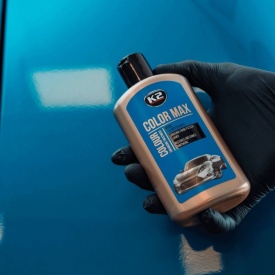 Pasta de lustruit si ceruit 250ml, polish auto albastru, K2 COLOR MAX Albastru 250ml. - Img 2
