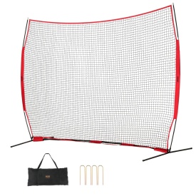 Plasa de protectie VEVOR Barricade Backstop, plasa de bariera pentru sporturi cu minge de 3,6 x 2,7 m, echipament portabil de antrenament cu geanta de transport, protectie pentru antrenament de baseball, softball, lacrosse, fotbal, hochei, pentru curte - Img 1