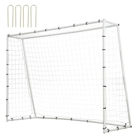 Poarta Fotbal, echipament de antrenament pentru Fotbal din fier dimensiune 2,43 x 1,82 m, cu plasa de rebound fata-verso - Img 10
