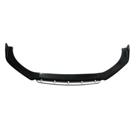 Prelungire bara fata Megane Design, negru lucios cu buza alba, 4 piese, lungime 180 cm