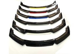 Prelungire bara fata Megane Design, negru lucios cu buza rosie, 4 piese, lungime 180 cm - Img 3