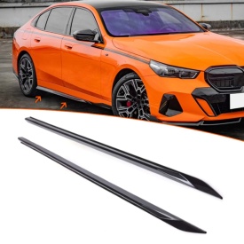 Prelungire praguri laterale compatibile cu BMW seria 5 G60 G80 2024->, negru lucios - Img 2