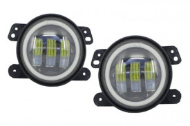 Proiectoare Ceata Full LED CREE Dublu compatibil cu JEEP Wrangler JK 2007-2017 - Img 2