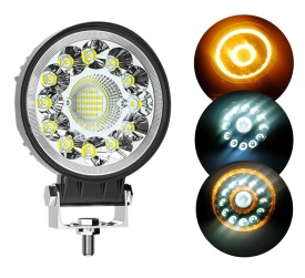 Proiector auto cu LED, Offroad, Rotund, Alb si Glaben, 40W, 4000lm, 12V-24V