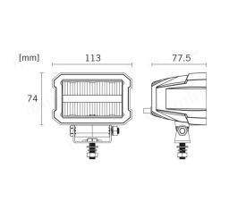 Proiector auto cu LED, universal, lumini de zi DRL alb si portocaliu, 12V-24V, E-mark - Img 4