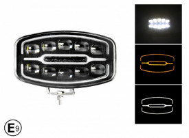 Proiector cu led 12V - 24V cu lumină DRL alb-galben pentru camioane, ATV-uri, jeep, tractor, mașini agricole și agricole - Img 5