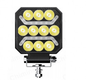 Proiector lampa lucru LED puternică lumină albă cu halogen + indicator portocaliu 15W 1500LM 12V - 24V E-mark pentru camioane tractor rollbar ATV jeep mașini agricole și agricole etc. - Img 3