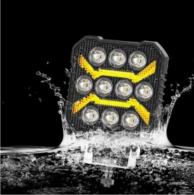 Proiector LED, 12-24V universal, lumina alba, pozitie galbena, 1500LM, pentru camioane tractor rollbar offroad ATV jeep utilaje agricole - Img 11