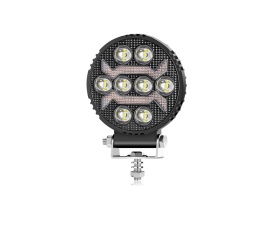 Proiector LED rotund, 12-24V universal, lumina alba, pozitie galbena, 1500LM, pentru camioane tractor rollbar offroad ATV jeep utilaje agricole - Img 1