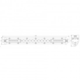 Proiector lumina de zi cu LED, lungime 28 Cm, 36W, ultra subțire 12V 24V pentru mașină ATV Jeep 4x4 Camion offroad - Img 2
