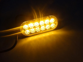 Proiector stroboscopic 12 LED-uri, 112x41x9mm, slim, 12-24V - Img 8