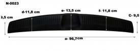 Protectie bara spate, Hyundai i30 2012-2017 hatchback, Plastic, culoare negru - Img 2