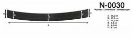 Protectie bara spate, Toyota Auris 2012-2019 Hatchback, Plastic, culoare negru - Img 2