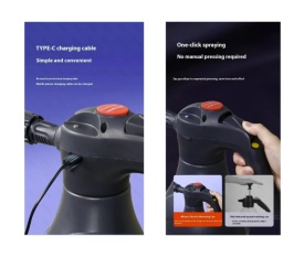 Pulverizator electric automat pentru spuma 2L, 2000mAh – stropitor reincarcabil cu USB Type-C - Img 3