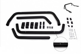 Rollbar compatibil Nissan Navara D40 2005-2014, negru, diam. teava 76 mm - Img 2