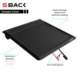 Rulou bena, capac bena negru compatibil Ford Ranger Wildtrack 2016-2022 - Img 3