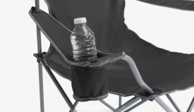 Scaun pliabil pentru camping, plaja, pescuit sau gradina, Easy Camp Furniture Spruce Black Inc, culoare gri, 110 kg - Img 4