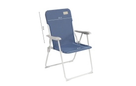 Scaun pliabil pentru camping, plaja, pescuit sau gradina, Outwell Blackpool Ocean Blue, culoare bleu albastru, 120 kg - Img 2