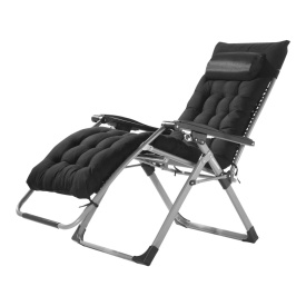 Scaun pliabil Zero Gravity 26 inch pentru camping, plaja, pescuit sau gradina, pentru interior sau exterior, culoare negru, sarcina 200 Kg - Img 10
