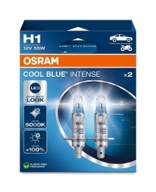 Set 2 Becuri Auto Halogen NEXT GEN Osram Cool Blue Intense 64150CBN-HCB H1 12V