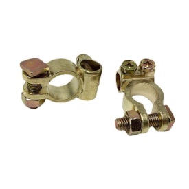 Set 2 borne acumulator cupru, fixare cu 2 suruburi
