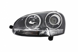 Set 2 faruri compatibile cu VW Golf 5 V 2003-2008 Jetta 2005-2010 GTI R32 Chrome Edition - Img 2